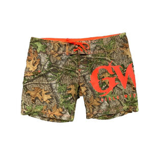 Girls With Guns Board Shorts Womens M Medium Camo Drawstring Mesh Lined Swim GWG